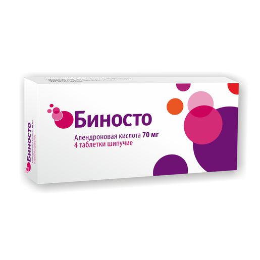 Binosto Table spike. 70mg 4 pcs | PharmRu: Worldwide Pharmacy Delivery