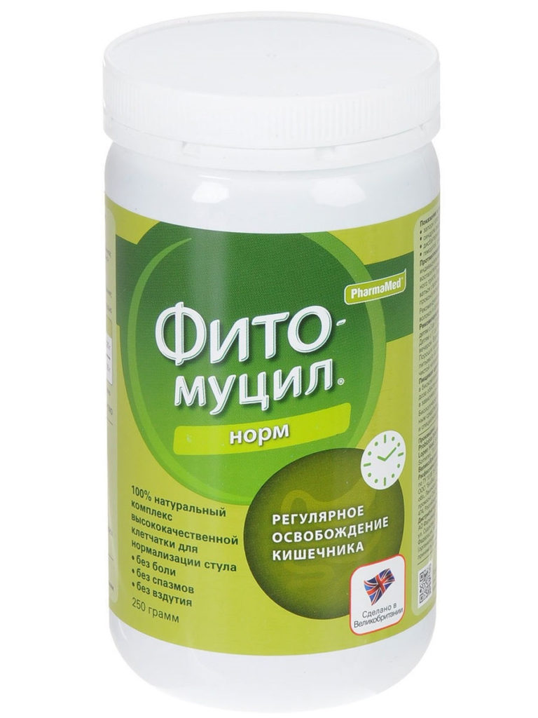 Phytomucil / Norm psyllium fiber, 250 g. Laxative for constipation